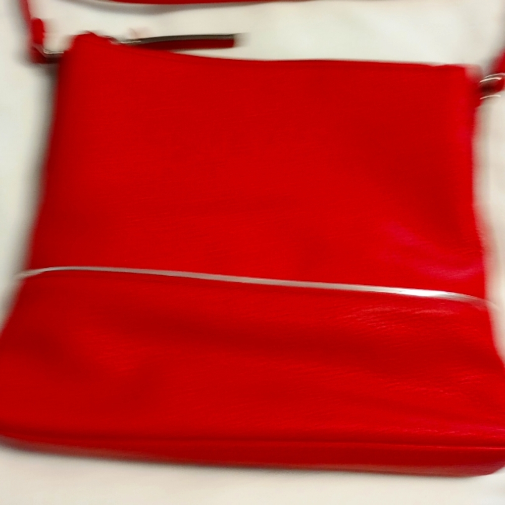 Vibrant Red Crossbody Bag with Plush Velvet Finish